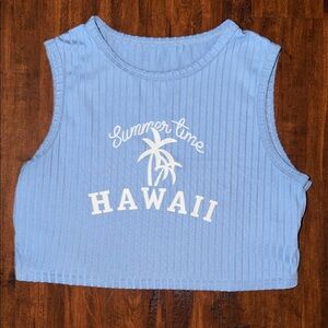 4 For $12 Girls SHEIN Ribbed Blue Top